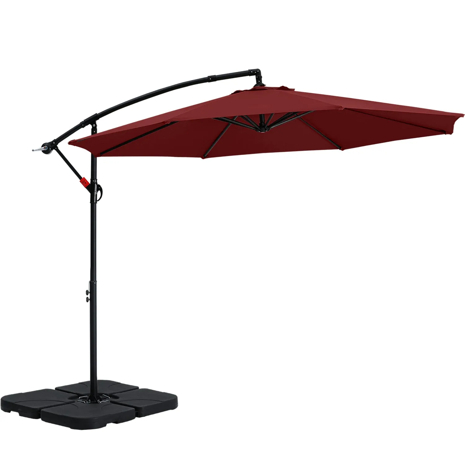 MASTERCANOPY Cantilever Patio Umbrella,with Crank and Cross Base