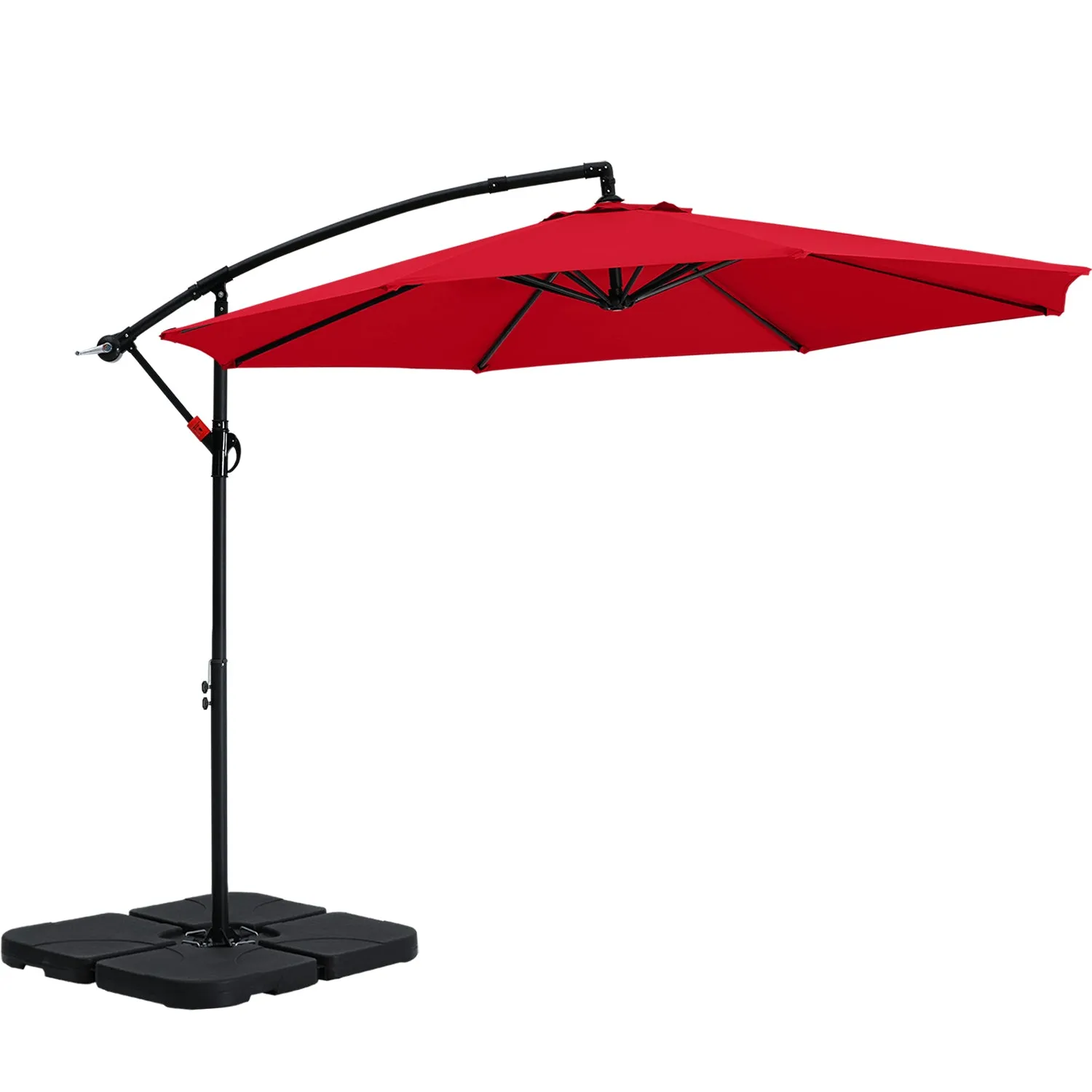 MASTERCANOPY Cantilever Patio Umbrella,with Crank and Cross Base