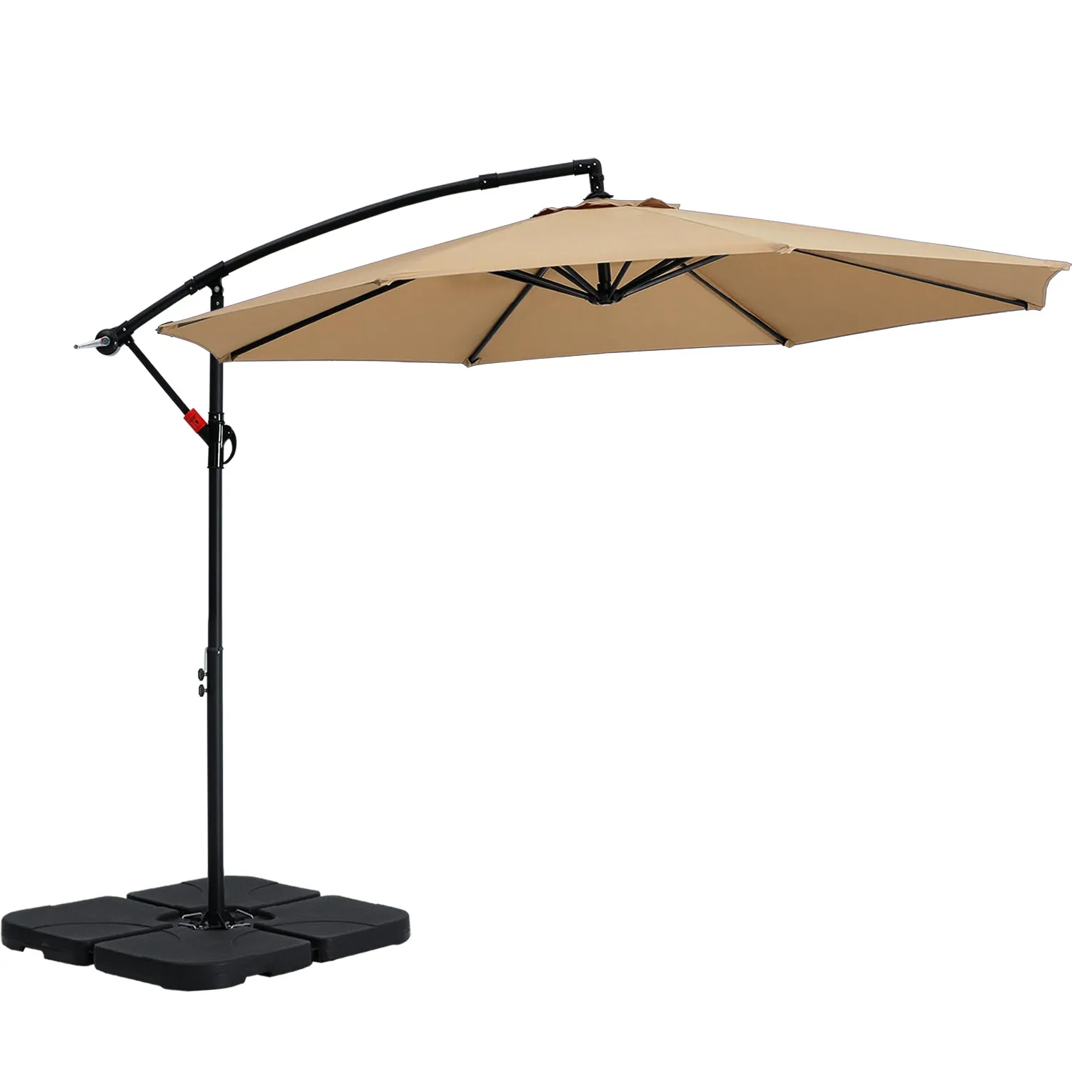 MASTERCANOPY Cantilever Patio Umbrella,with Crank and Cross Base