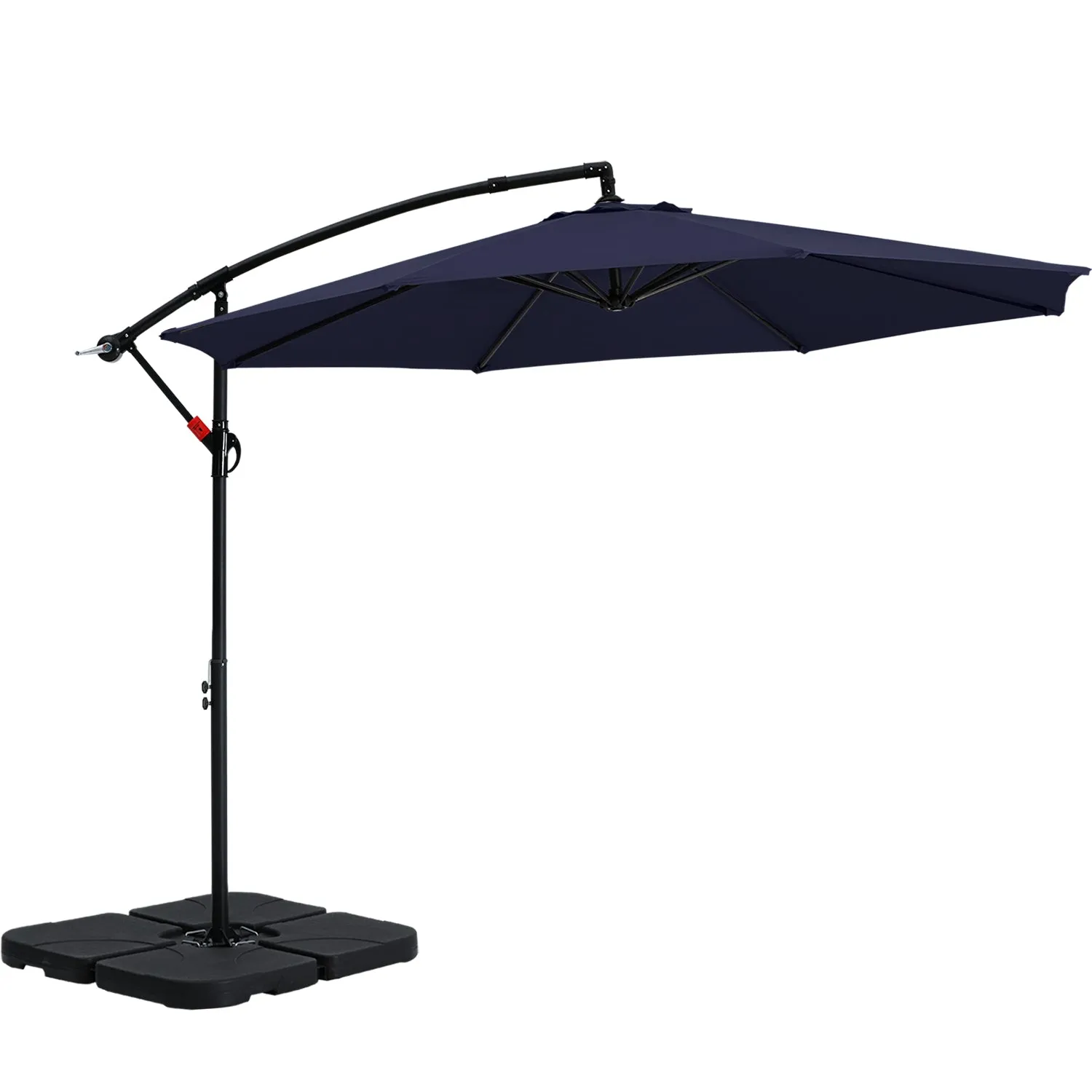 MASTERCANOPY Cantilever Patio Umbrella,with Crank and Cross Base