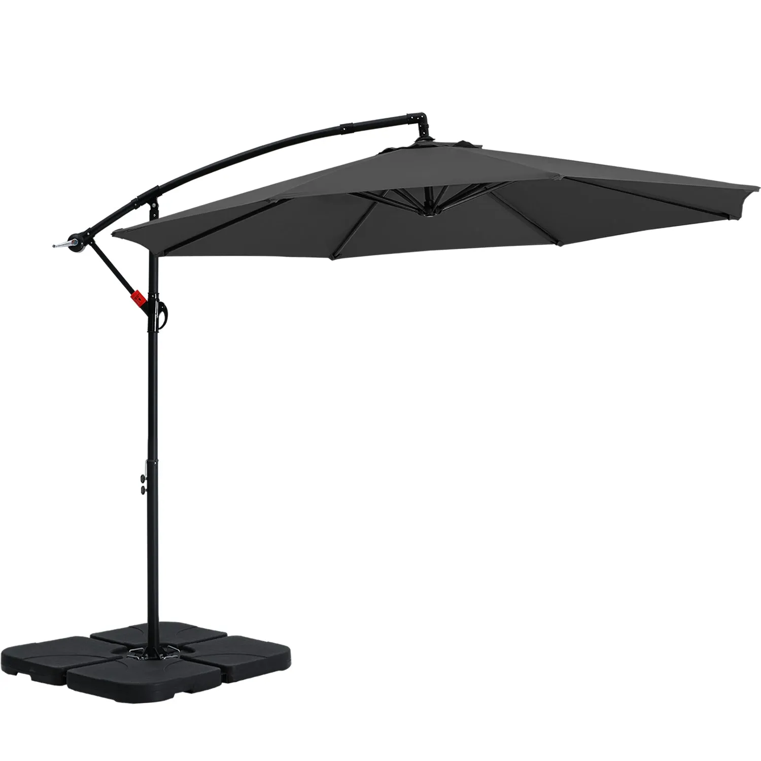 MASTERCANOPY Cantilever Patio Umbrella,with Crank and Cross Base