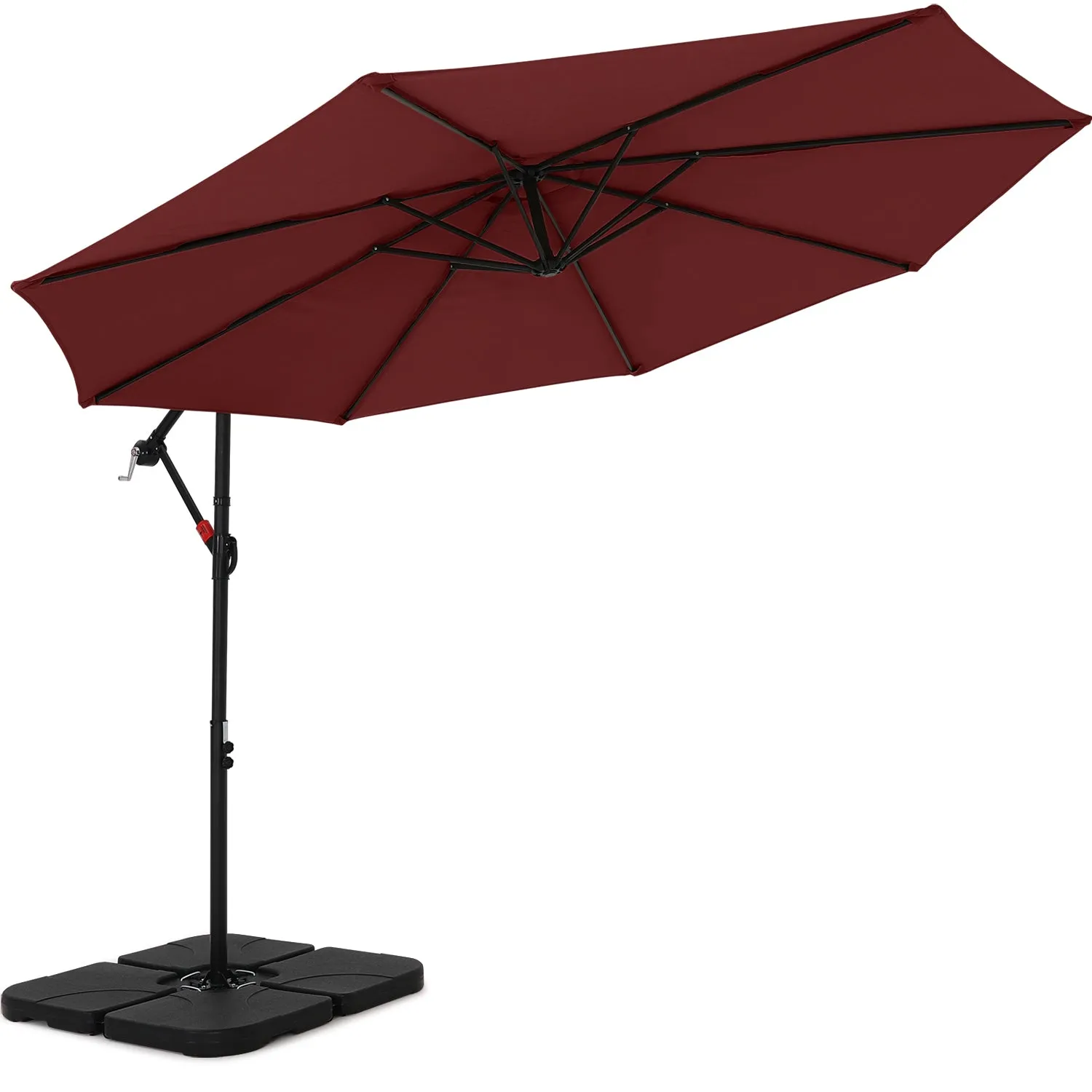 MASTERCANOPY Cantilever Patio Umbrella,with Crank and Cross Base