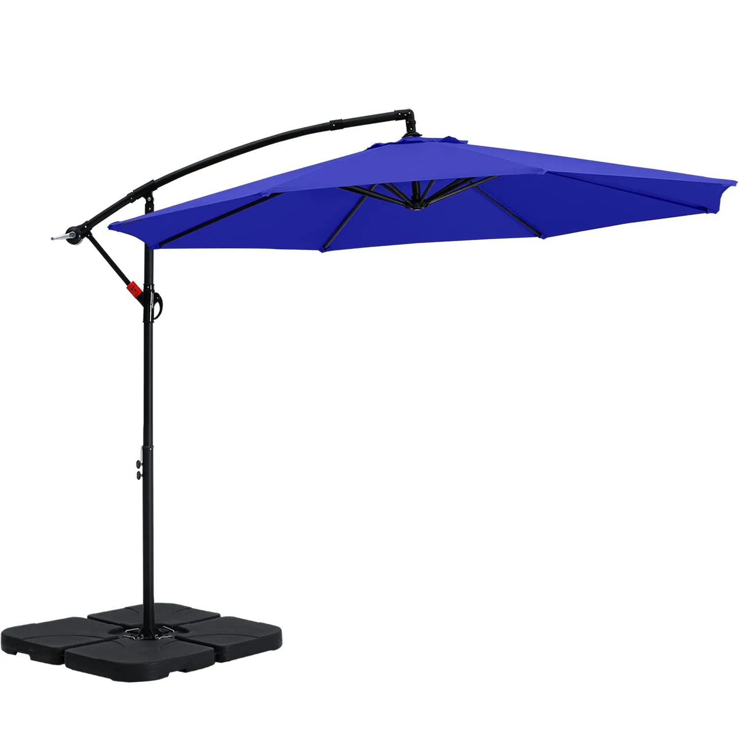 MASTERCANOPY Cantilever Patio Umbrella,with Crank and Cross Base