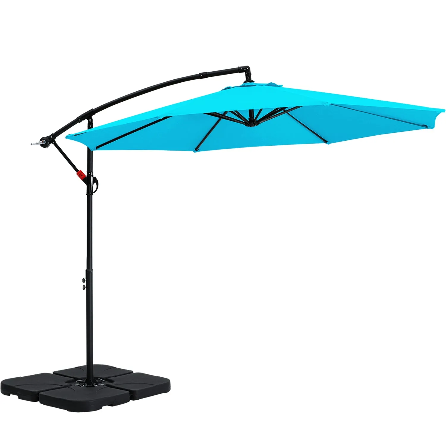 MASTERCANOPY Cantilever Patio Umbrella,with Crank and Cross Base