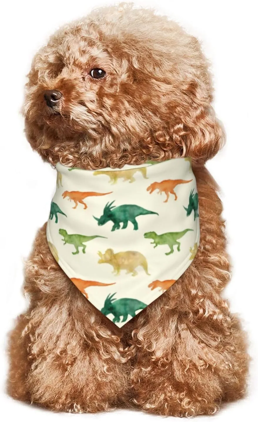 Miniature Dinosaurs Green Bones Dog Bandana Scarf Triangle Bibs Pet Accessories Cat Kerchief