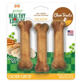Nylabone Healthy Edibles All-Natural Long Lasting Chicken Flavor Dog Chew Treats 3 Count Chicken - Small/Regular