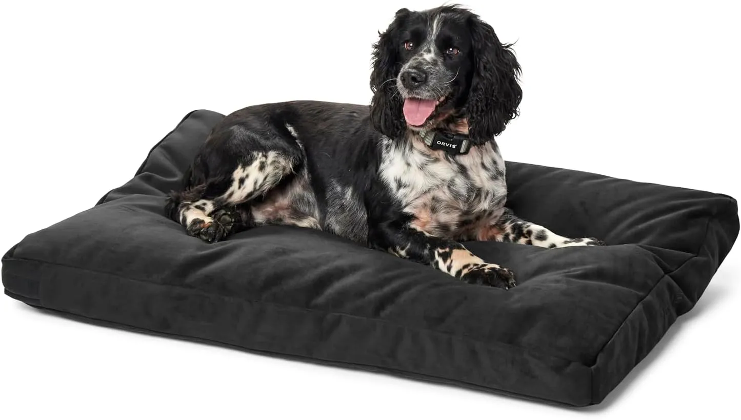 Orvis Toughchew Comfortfill-Eco Platform Dog Bed, Slate - Large