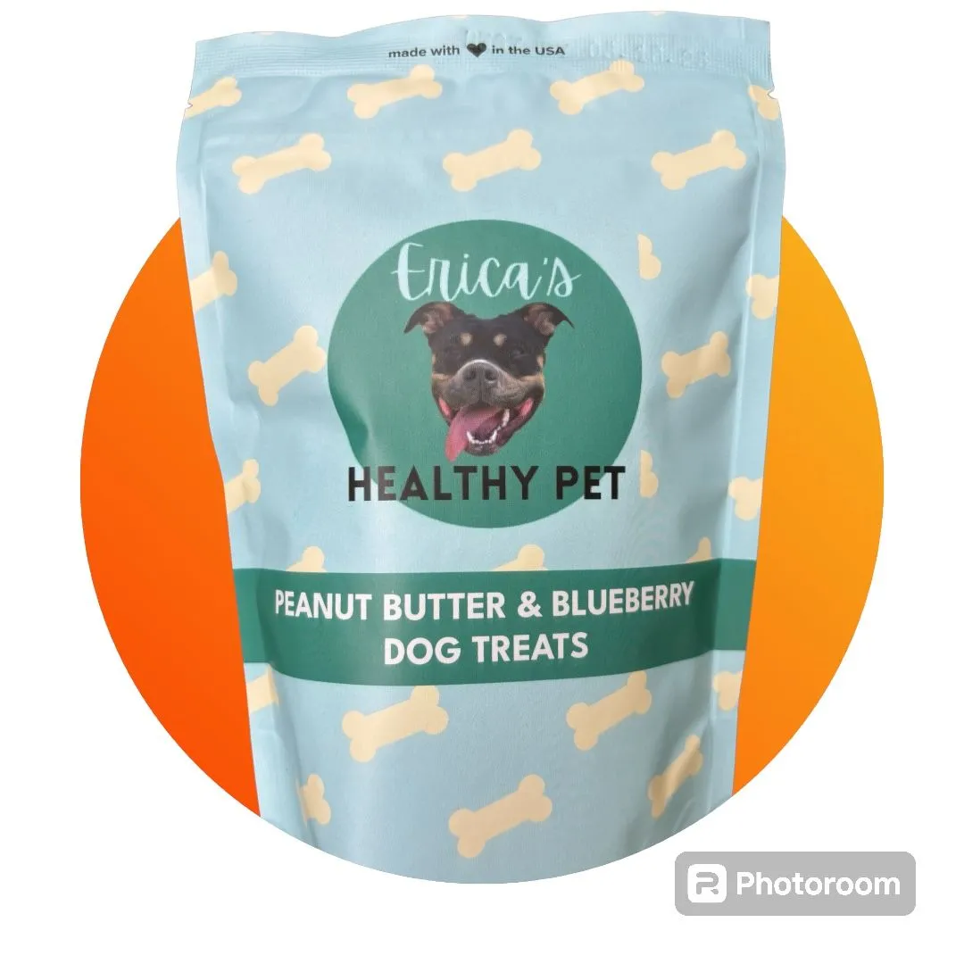 Peanut Butter Blueberry Biscuits for Dogs