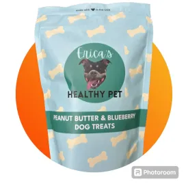 Peanut Butter Blueberry Biscuits for Dogs