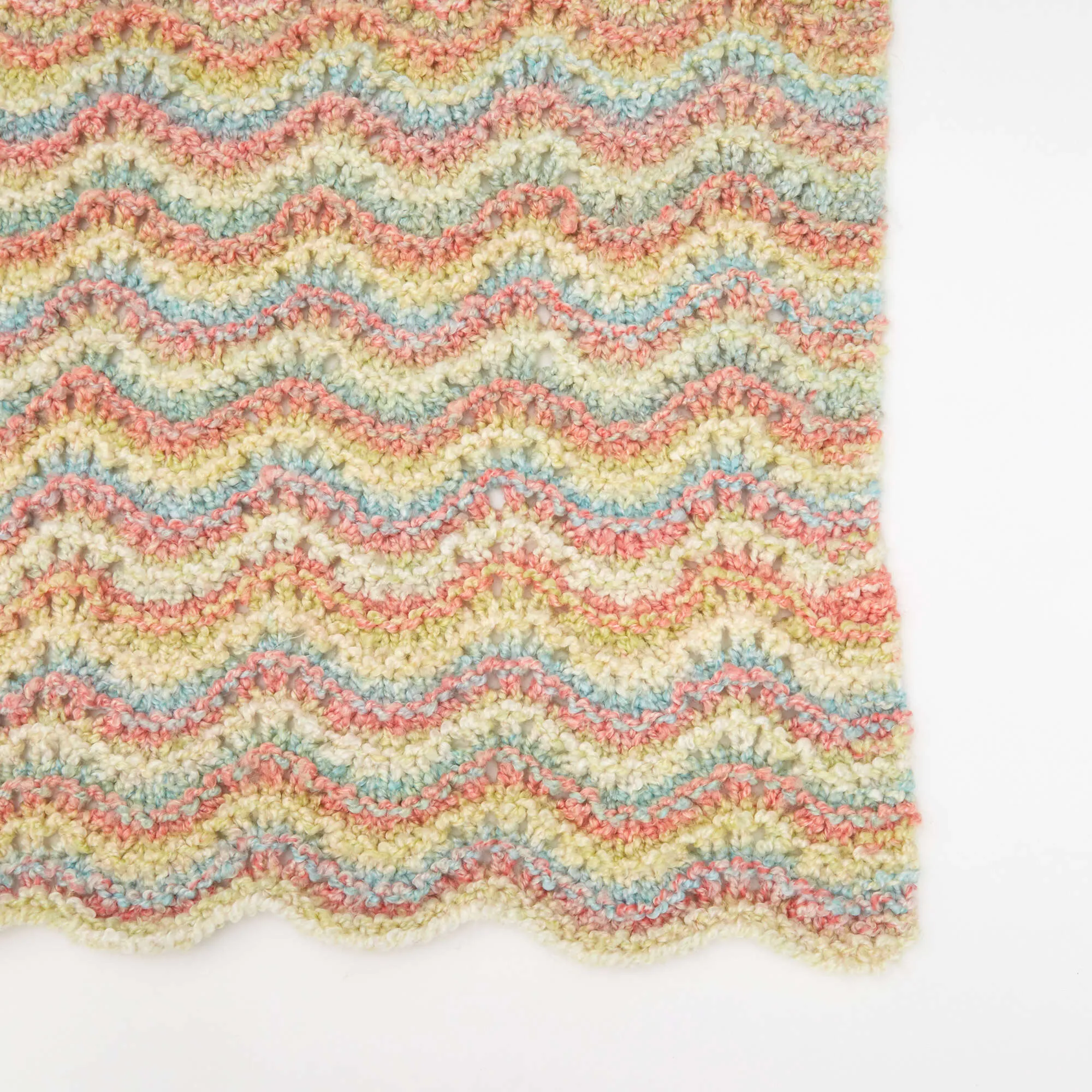 Red Heart Rocking Waves Knit Blanket
