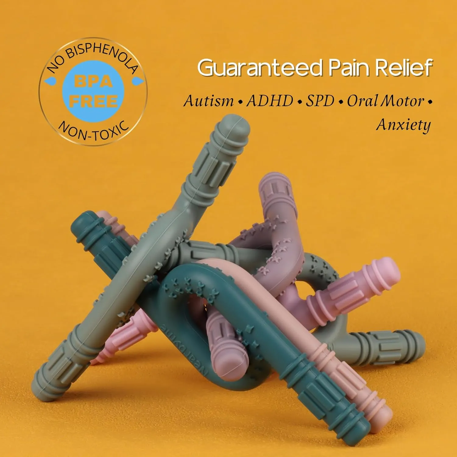 Silicone Oral Motor Aids Chews for Aggressive Chewers with Autism, ADHD, SPD, or Special Need (P-Chew Cadat/Venus)