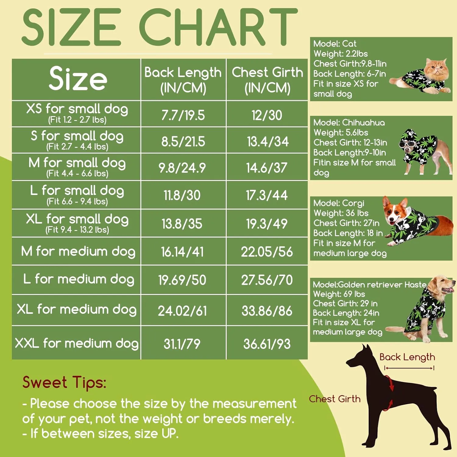 Skull Weed Leaf Dog HoodiesDog Clothes with Pocket and Hat Winter Clothes Sweaters for Medium Large Dogs Girl Boy Pets' Clothes Outfits
