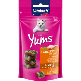 Vitakraft Cat Yums Chicken & Cat Grass 40g