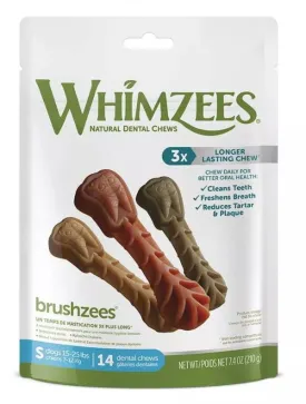 WHIMZEES Brushzees Dental Dog Treats - Small - 14 Count