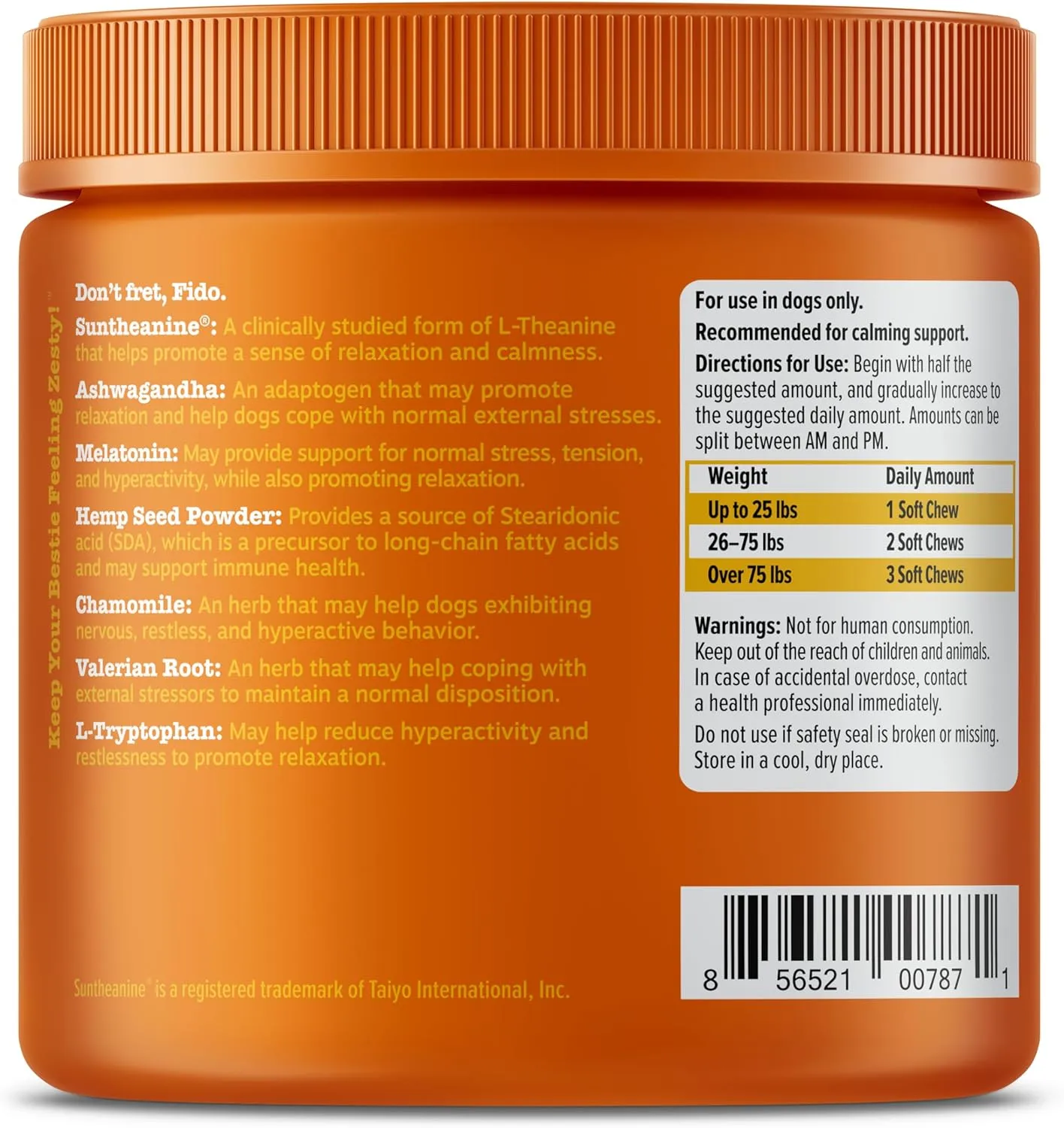 Zesty Paws Calming Chews for Dogs - for Everyday Stress, Relaxation, Composure, and Separation, 90 Count, Turkey - Melatonin